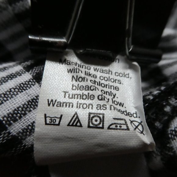 Madewell Oversized Boyshirt in Mini Gingham Check White Black Cotton S - Picture 9 of 9